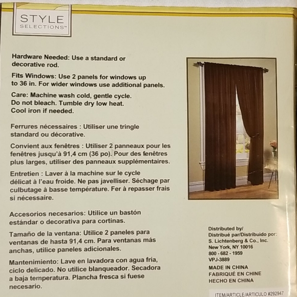 Roslyn One Panel Sheers - Picture 3 of 4